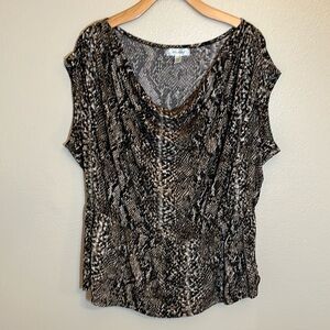 Dress Barn Plus Size Animal Print Shirt